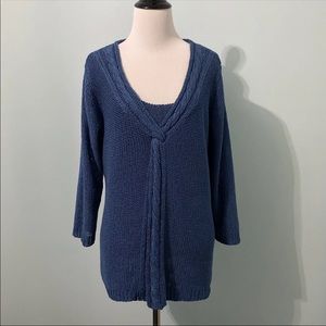 Coldwater Creek blue knit sweater